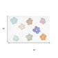 32" Pink And White Cotton Flowers Floral Floral Bath Rug
