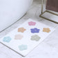 32" Pink And White Cotton Flowers Floral Floral Bath Rug