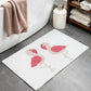 32" Pink And White Cotton Flamingo Bath Rug