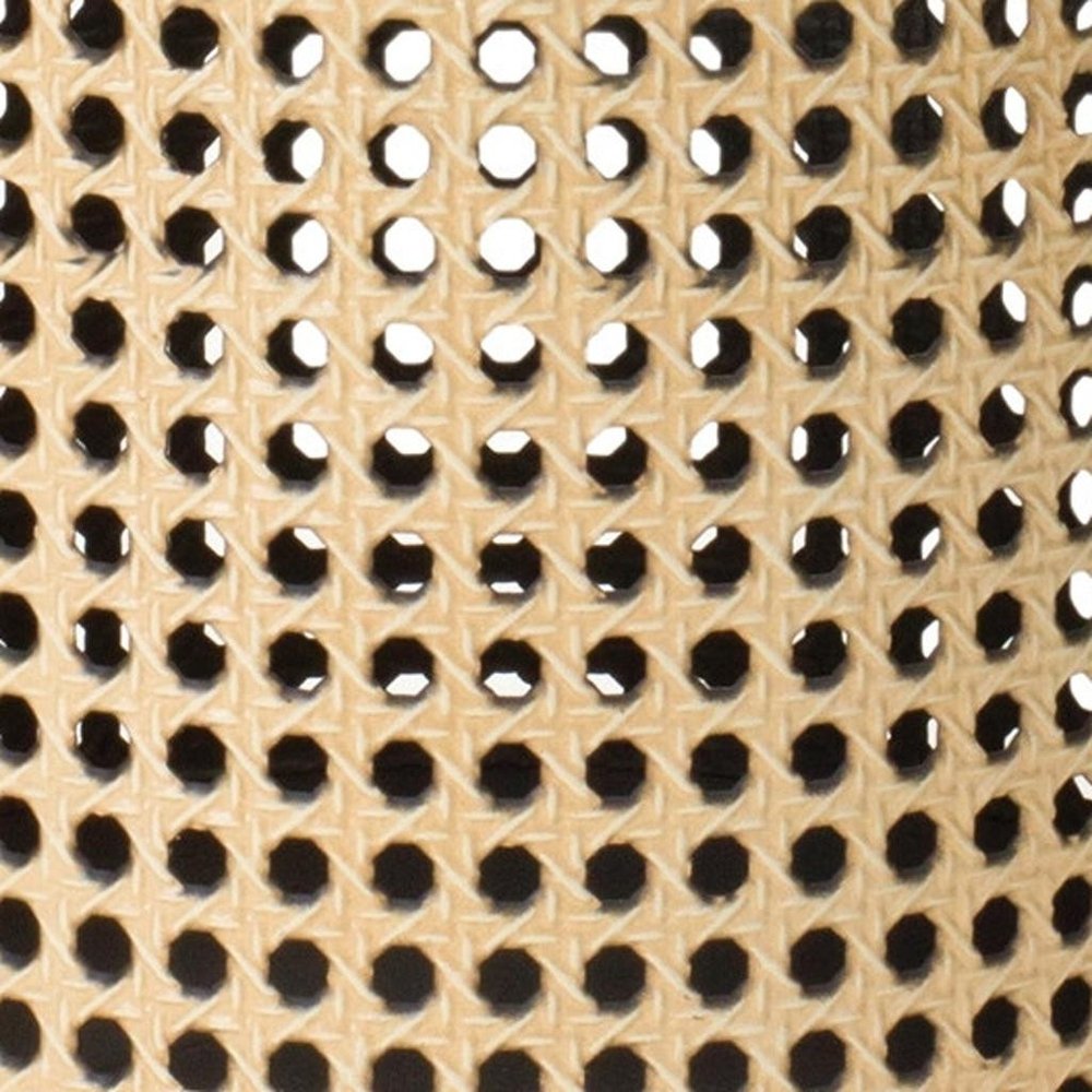 Set of Two Black And Brown Distressed Geometric Iron Tabletop Lantern Candle Holders