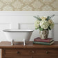 9" White White And Black Metal Hand Painted Decorative Tub