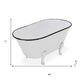 9" White White And Black Metal Hand Painted Decorative Tub