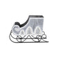 12" Gray Galvanized Metal Christmas Sleigh Tabletop Sculpture