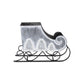 12" Gray Galvanized Metal Christmas Sleigh Tabletop Sculpture