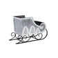 12" Gray Galvanized Metal Christmas Sleigh Tabletop Sculpture
