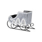 12" Gray Galvanized Metal Christmas Sleigh Tabletop Sculpture