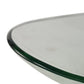 17" Clear And Black Glass And Metal Oval Decorative Bowl With Stand
