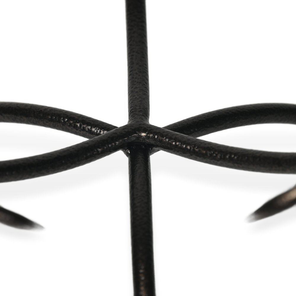 7" Black Glass Hand Painted Decorative Bowl