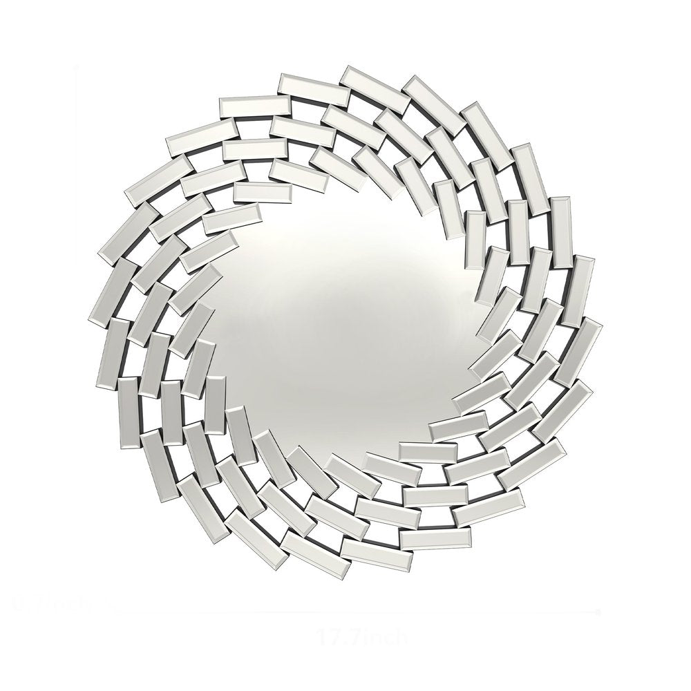 18" Silver Sunburst Frameless Accent Mirror