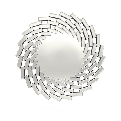 18" Silver Sunburst Frameless Accent Mirror