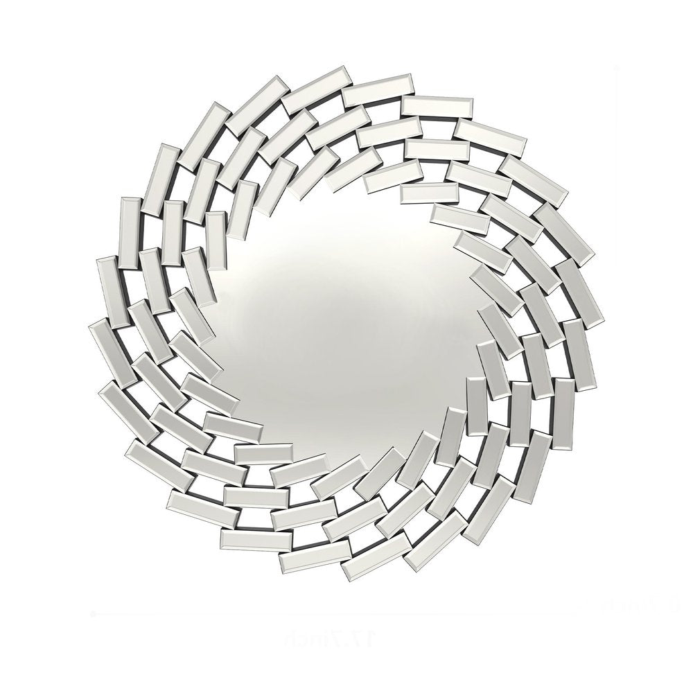 18" Silver Sunburst Frameless Accent Mirror