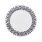 20" Silver Round Faux Crystal Bling Framed Accent Mirror