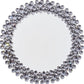 20" Silver Round Faux Crystal Bling Framed Accent Mirror