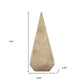 6" Natural Solid Wood Pyramid Decorative Sculpture