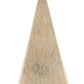6" Natural Solid Wood Pyramid Decorative Sculpture