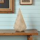 6" Natural Solid Wood Pyramid Decorative Sculpture