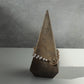 6" Natural Solid Wood Pyramid Decorative Sculpture