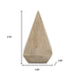 4" Natural Solid Wood Pyramid Decorative Sculpture
