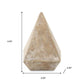 3" Brown Solid Wood Pyramid Decorative Sculpture