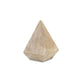 3" Brown Solid Wood Pyramid Decorative Sculpture