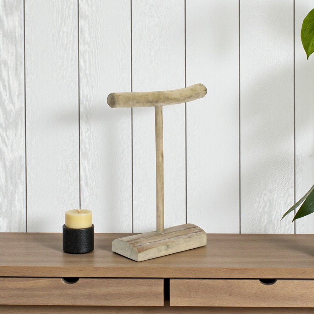 12" Brown Drift Wood Decorative Jewelry Holder