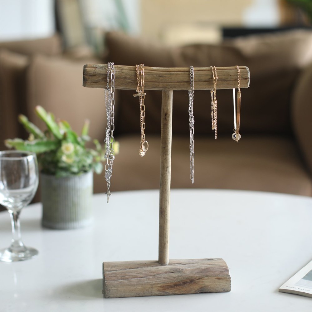 12" Brown Drift Wood Decorative Jewelry Holder