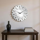 27" Silver Mirrored Glass Silent Analog Sunburst Wall Clock