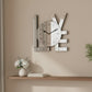 11" Silver Mirrored Glass Love Wall Clock