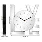 11" Silver Mirrored Glass Love Wall Clock