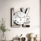 11" Silver Mirrored Glass Love Wall Clock