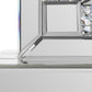 16" Silver And White Faux Crystal And Mirrored Glass Table Clock