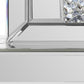 16" Silver And White Faux Crystal And Mirrored Glass Table Clock