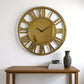 43" Gold Mirrored Acrylic Silent Analog Circle Wall Clock
