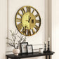 43" Gold Mirrored Acrylic Silent Analog Circle Wall Clock
