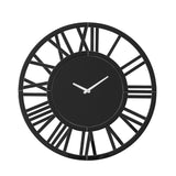 43" Black Mirrored Acrylic Silent Analog Circle Wall Clock