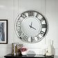 37" Silver Acrylic Silent Analog Round Wall Clock