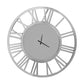 37" Silver Acrylic Silent Analog Round Wall Clock