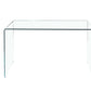 43" Clear Glass Solid Console Table