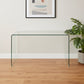 43" Clear Glass Solid Console Table