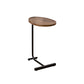 24" Brown and Black Solid Wood and Steel Oval End Tables