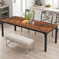 46" Brown Solid Wood Dining Table