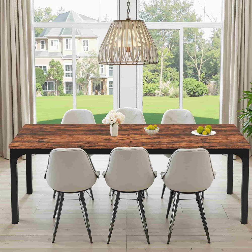 46" Brown Solid Wood Dining Table
