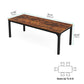 46" Brown Solid Wood Dining Table