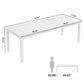 46" White Solid Wood Dining Table
