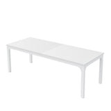 79" White Wood and Iron Dining Table