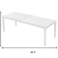 46" White Solid Wood Dining Table