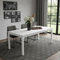 79" White Wood and Iron Dining Table