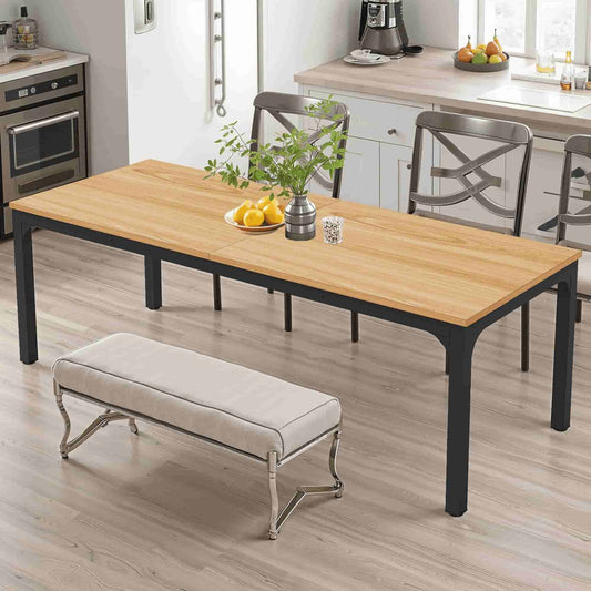 46" Brown Solid Wood Dining Table