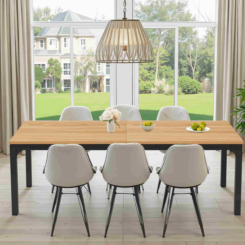 46" Brown Solid Wood Dining Table