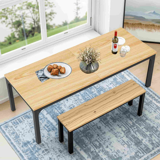 46" Brown Solid Wood Dining Table